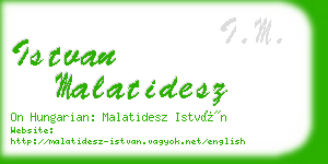 istvan malatidesz business card